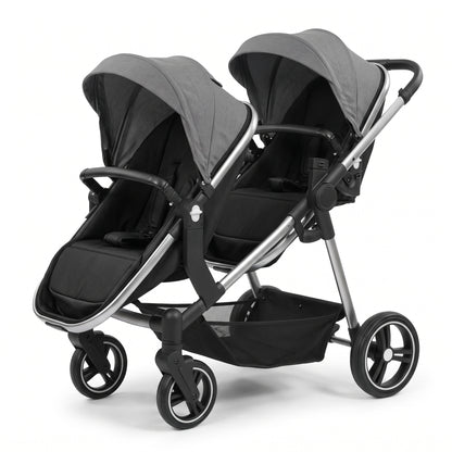 Poussette double Colombe Duo – Deux couffins, deux sièges, 60 cm de large