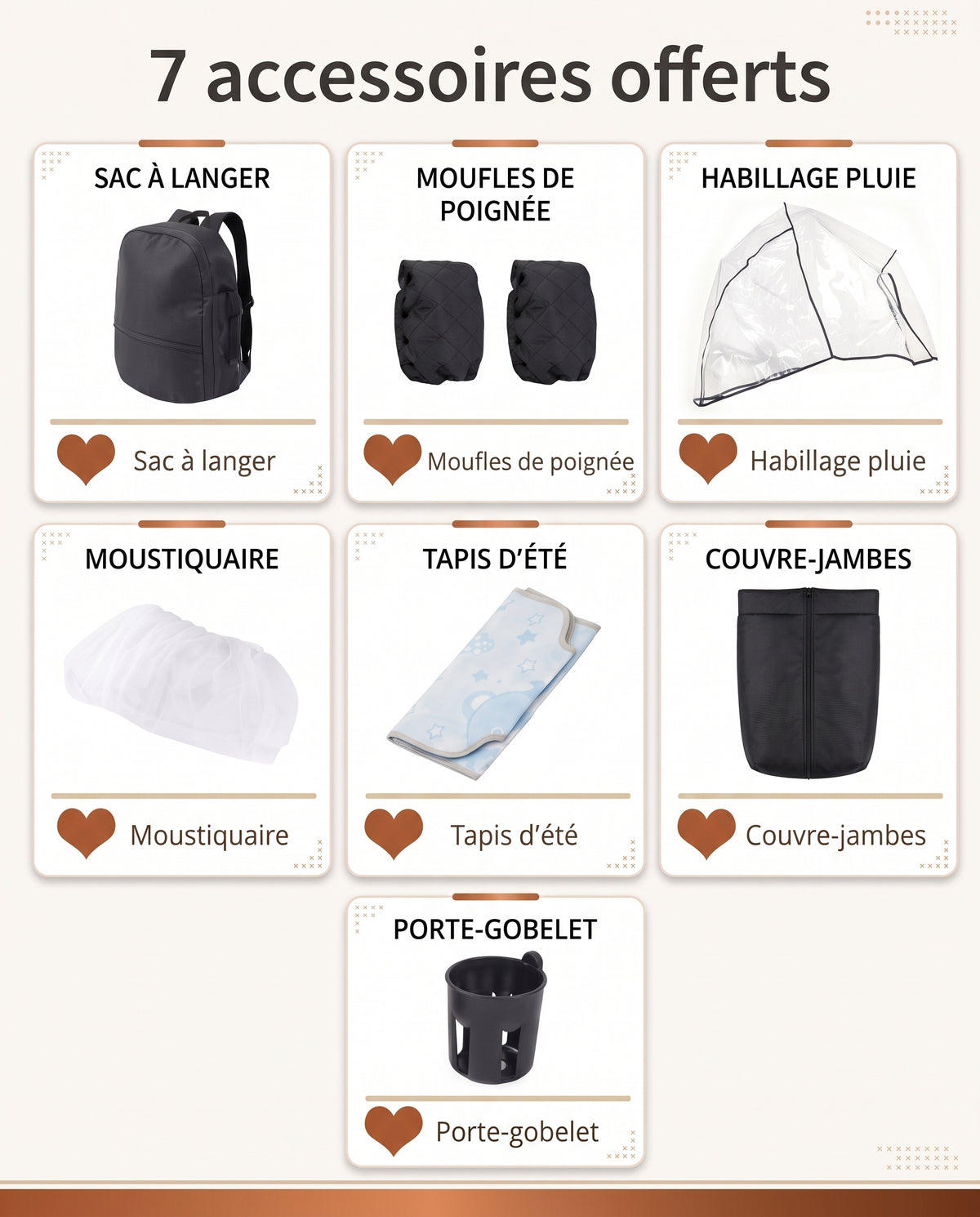 Accessoires offerts