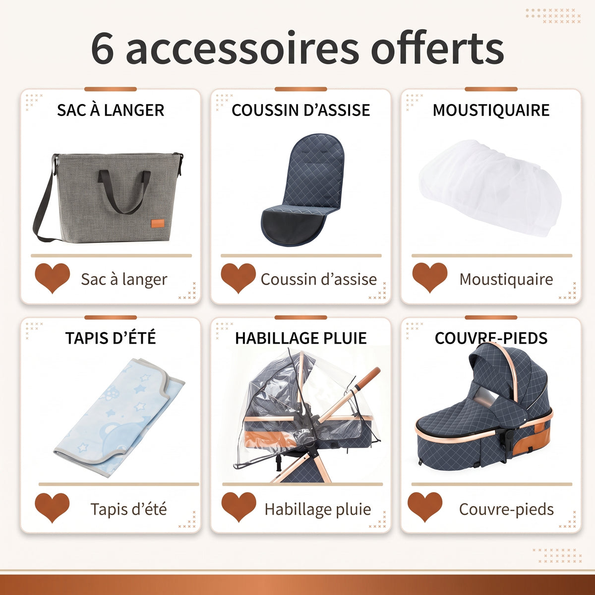 Accessoires offerts