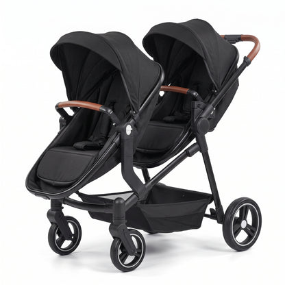 Poussette double Colombe Duo – Deux couffins, deux sièges, 60 cm de large