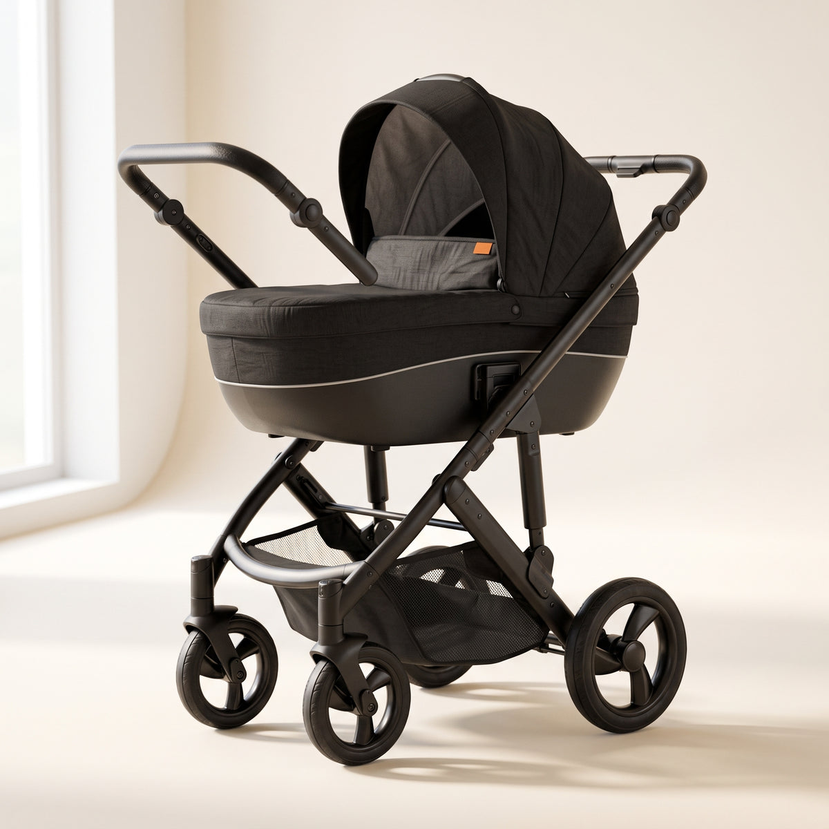 Poussette 3 en 1 Sienna Noir profond avec sa nacelle rigide