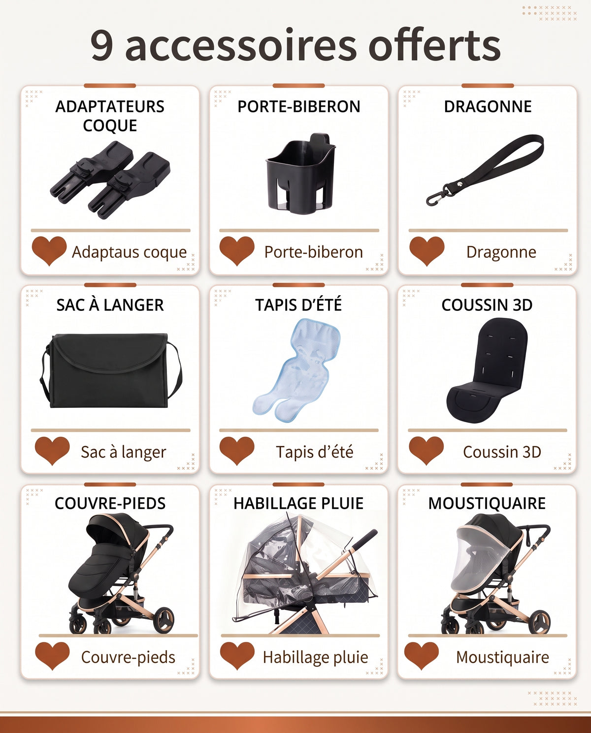 Accessoires offerts