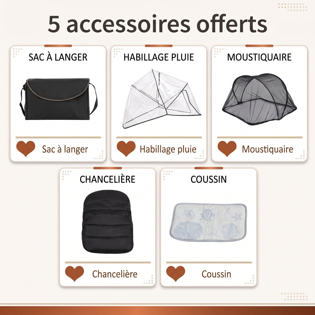 Accessoires offerts
