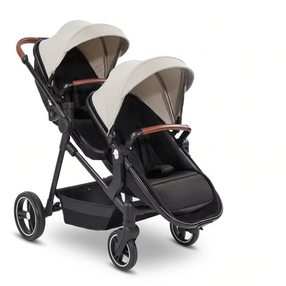 Poussette double Colombe Duo – Deux couffins, deux sièges, 60 cm de large