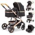 Poussette 3 en 1 Opaline – Nacelle, siège réversible et coque